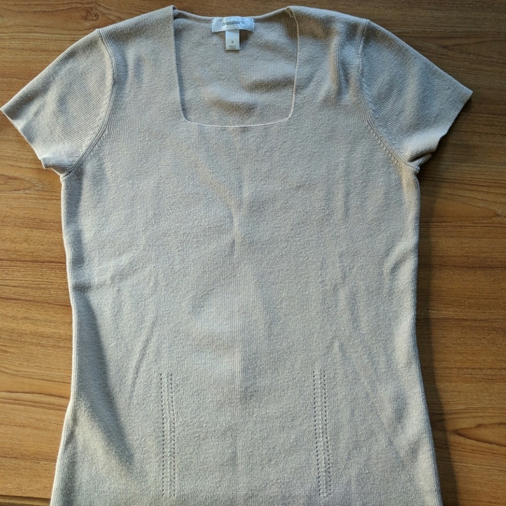 Dress Barn Square Top Short Sleeve Sweater Sz. S